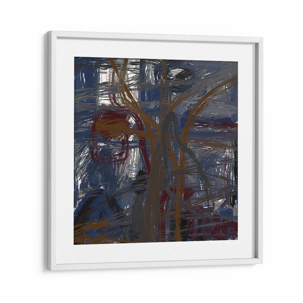 Colorful abstract painting titled "NIGHT BEFORE, ABSTRACT PAINTINGS," perfect for enhancing restful spaces.