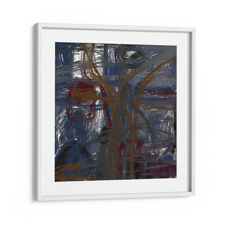 Colorful abstract painting titled "NIGHT BEFORE, ABSTRACT PAINTINGS," perfect for enhancing restful spaces.