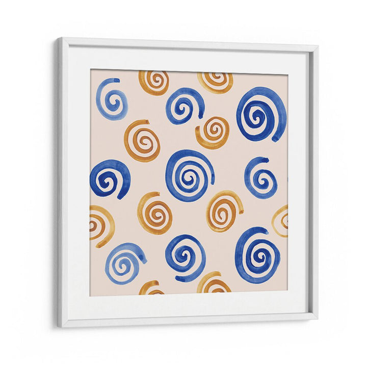 Vibrant WATERCOLOUR TILE XV, ABSTRACT PAINTINGS featuring swirling patterns, perfect for elegant home decor.