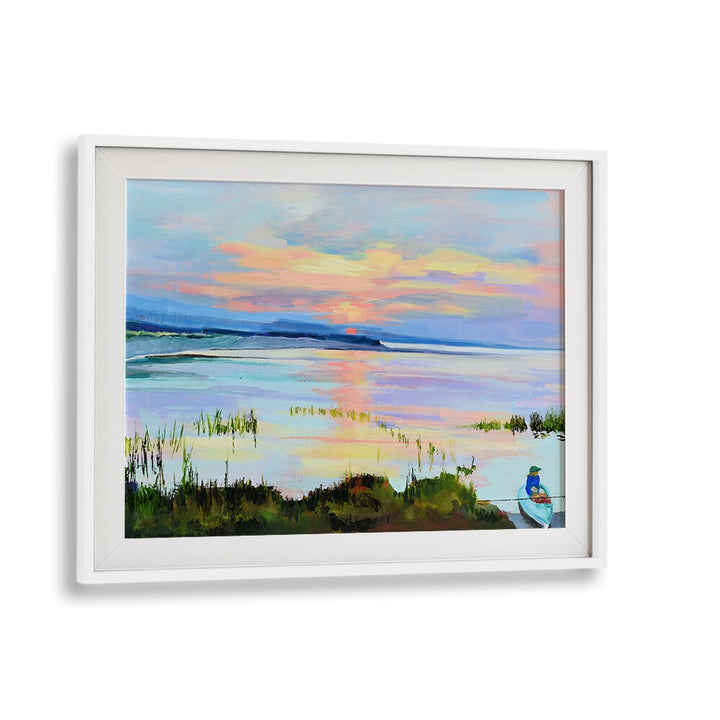 SUNSET ON THE BAY , LANDSCAPE PAINTINGS