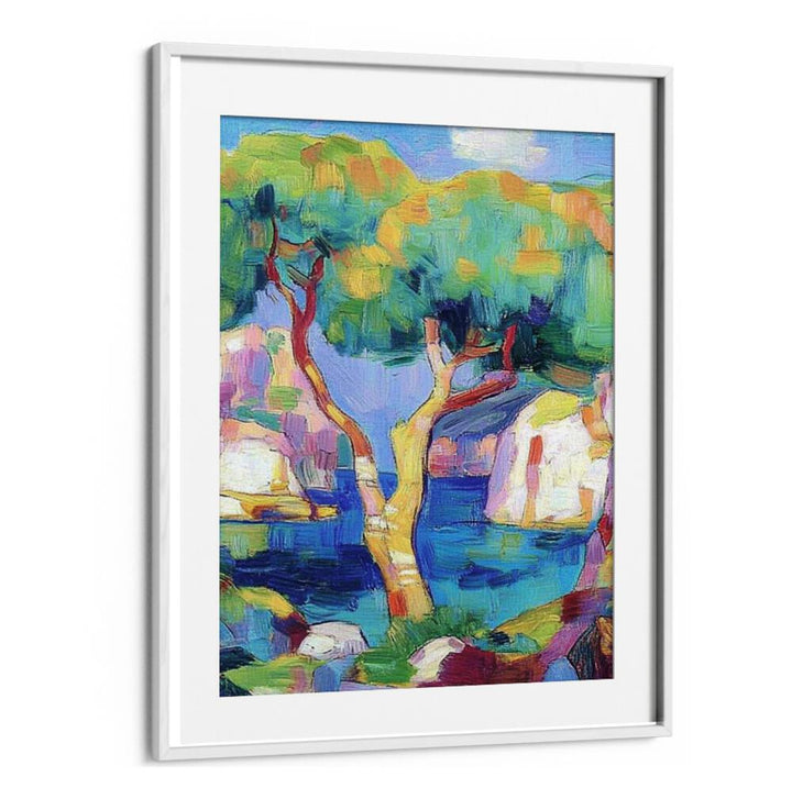 Colorful landscape artwork capturing the essence of MALLORCA SPAIN, perfect for brightening any space.