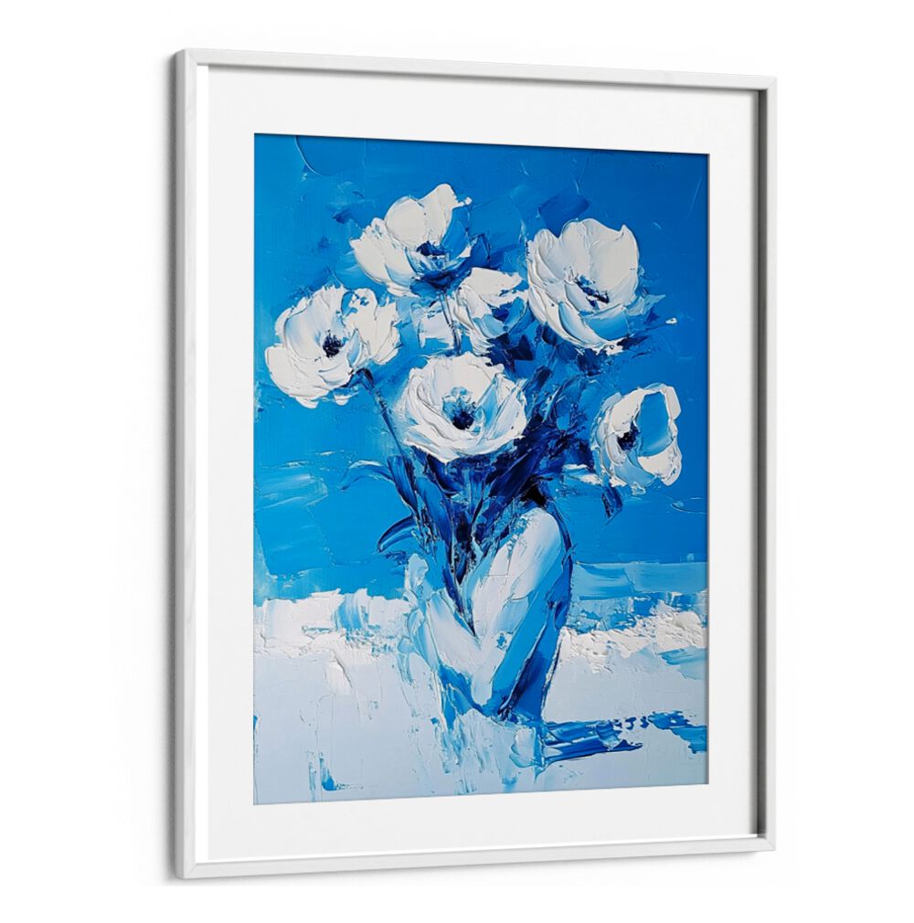 Vibrant BLUE FLOWERS in a stunning arrangement, adding elegance to any decor or gifting occasion.