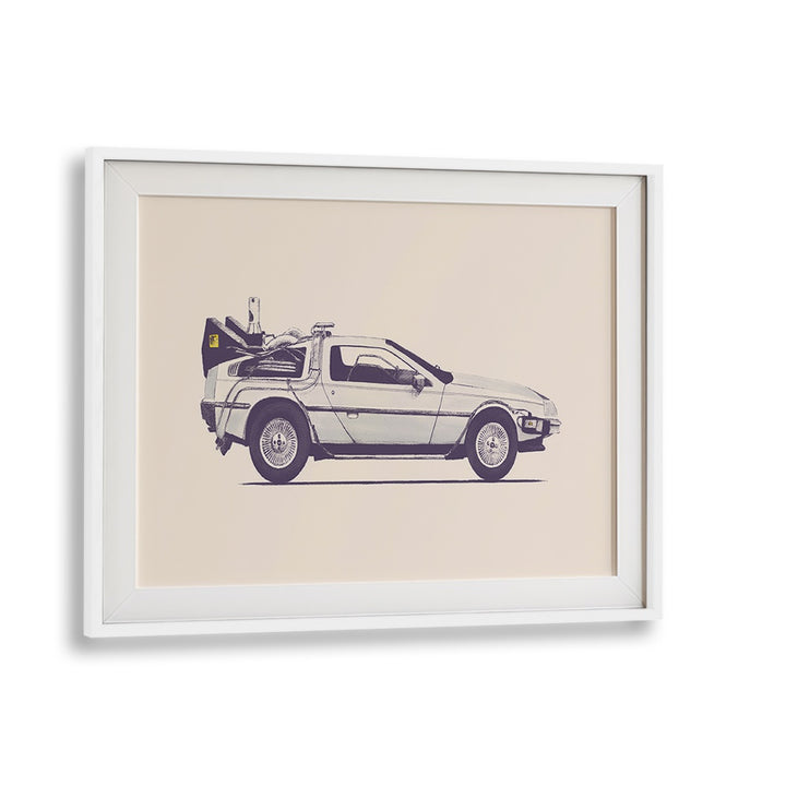 DELOREAN BY FLORENT BODART, AUTOMOTIVE ART PRINTS