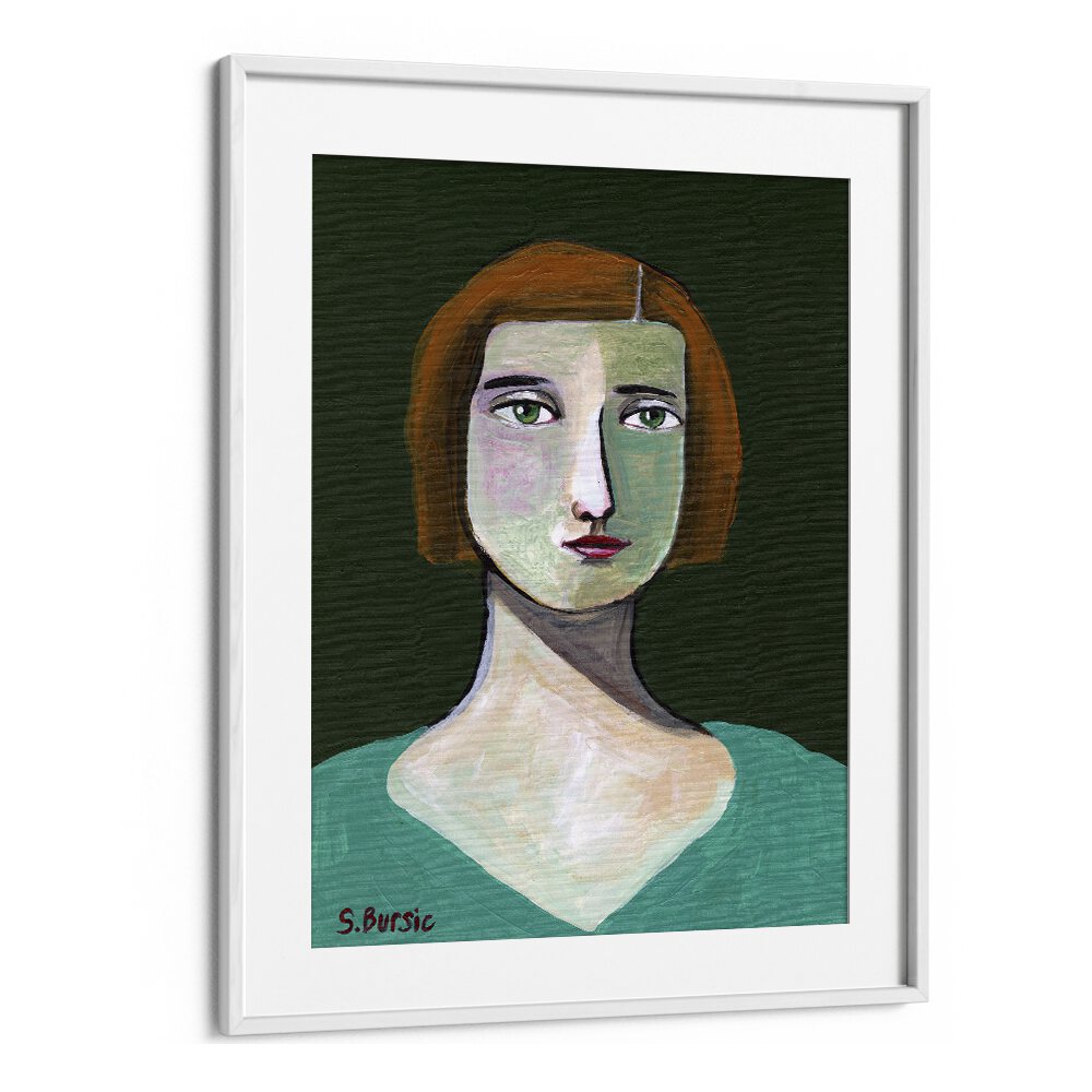 Vintage painting - GREEN LADY by Asianmonk