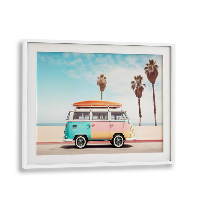 VAN ON THE BEACH , CAR POSTERS