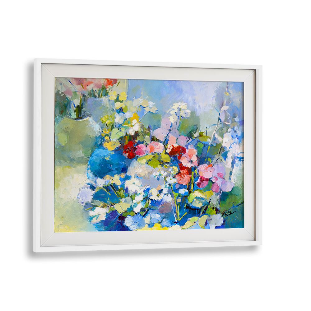 Vibrant WILDFLOWERS in a stunning ABSTRACT PAINTING, perfect for enhancing your home decor.
