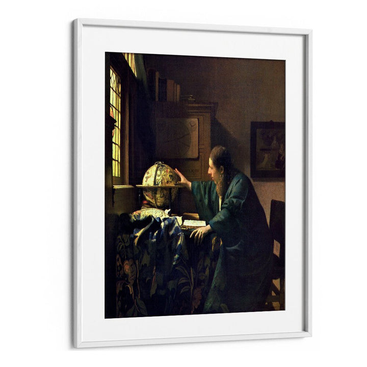 THE ASTRONOMER (CA. 1668) FAMOUS PAINTING  BY JOHANNES VERMEER, VINTAGE PAINTINGS