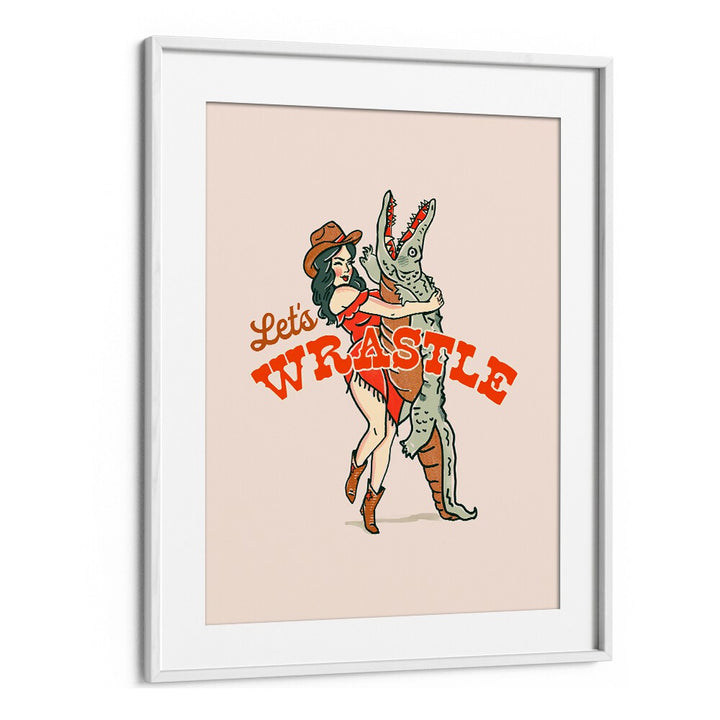 LETS WRASTLE POSTER BY THE WHISKEY GINGER , WALL ART PRINTS