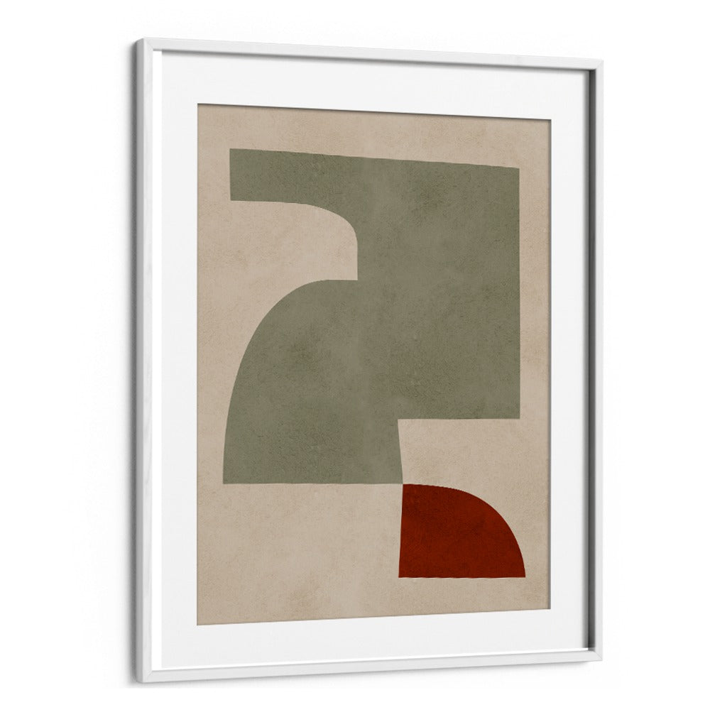 Modern geometric art print, EXPRESSIVE FORMS III, blends earthy tones for a creative touch in any space.