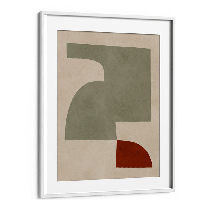 Modern geometric art print, EXPRESSIVE FORMS III, blends earthy tones for a creative touch in any space.