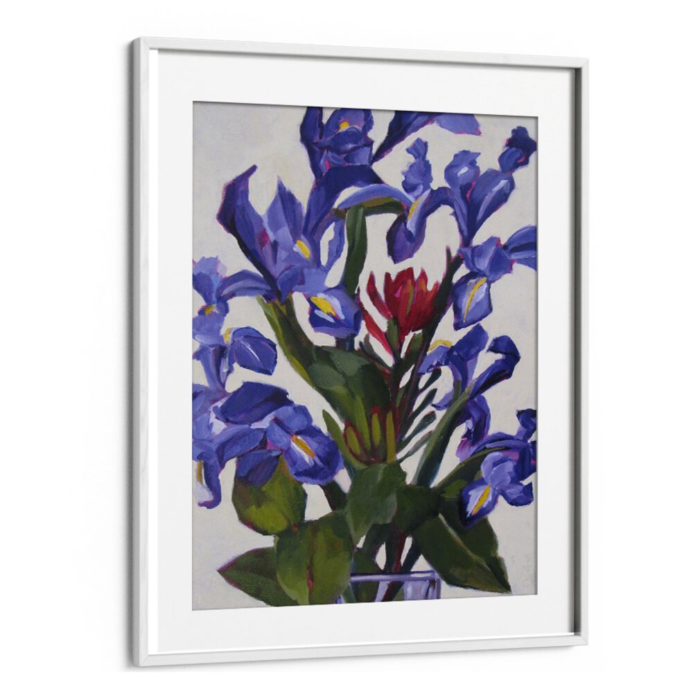 IRIS DESIGN , FLORAL FLOWER PAINTINGS