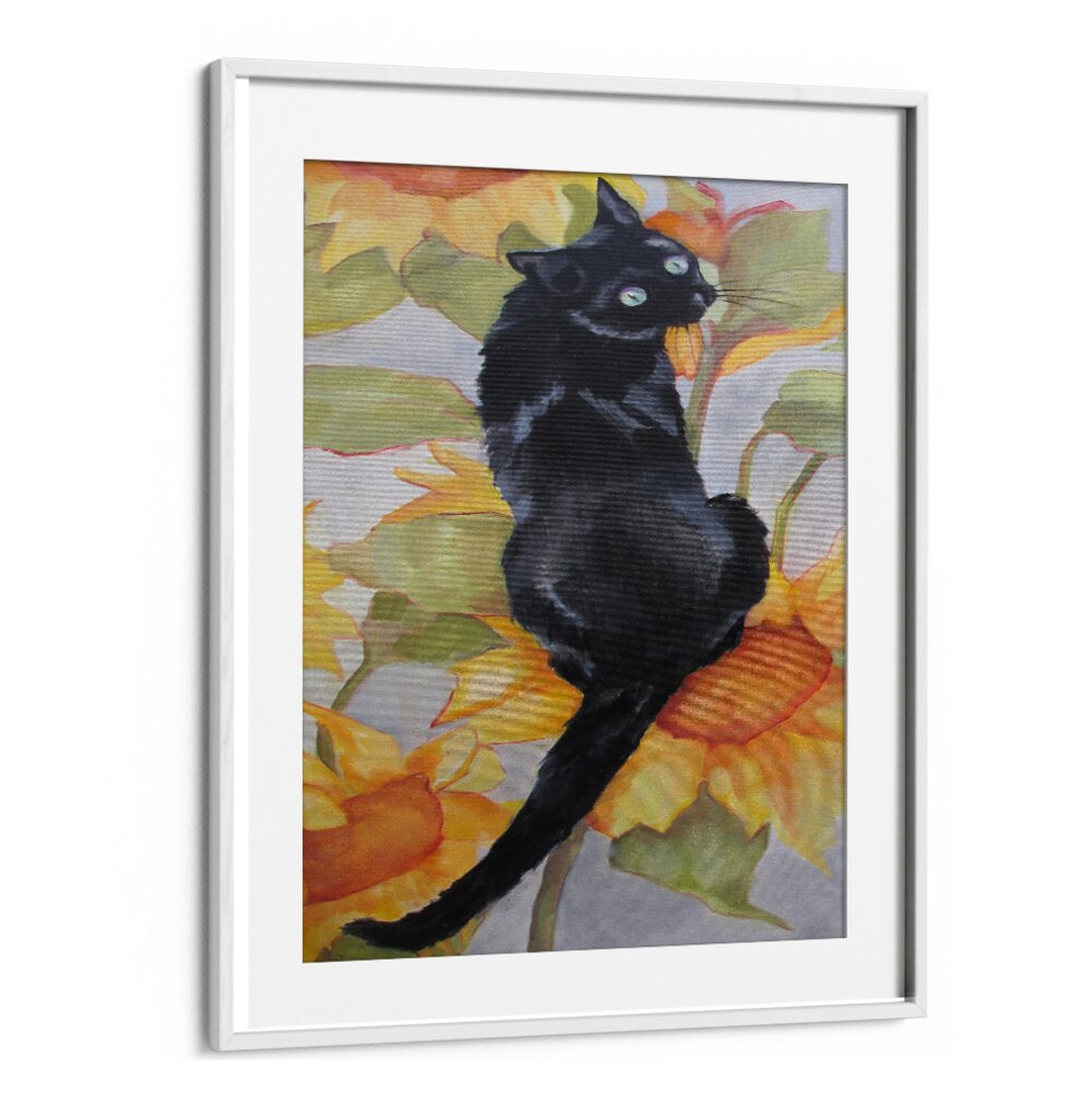 BLACK CAT , ANIMAL PAINTINGS