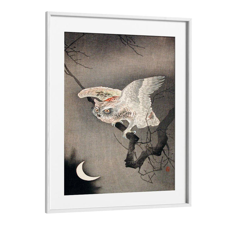 SCOPS OWL IN MOONLIGHT  , JAPANESE PAINTINGS , JAPANESE ART PRINTS