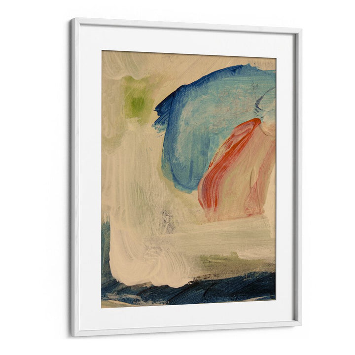 Framed GENTLE BRUSHSTROKES, ABSTRACT PAINTINGS showcasing soft colors and dynamic textures, perfect for modern decor.