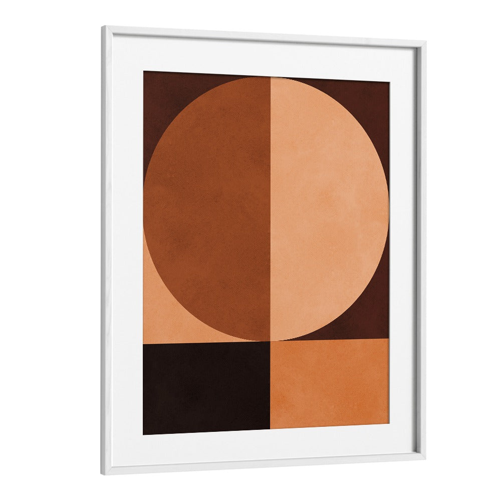 BROWN GEOMETRY IV , ABSTRACT PAINTINGS , ABSTRACT ART PRINTS