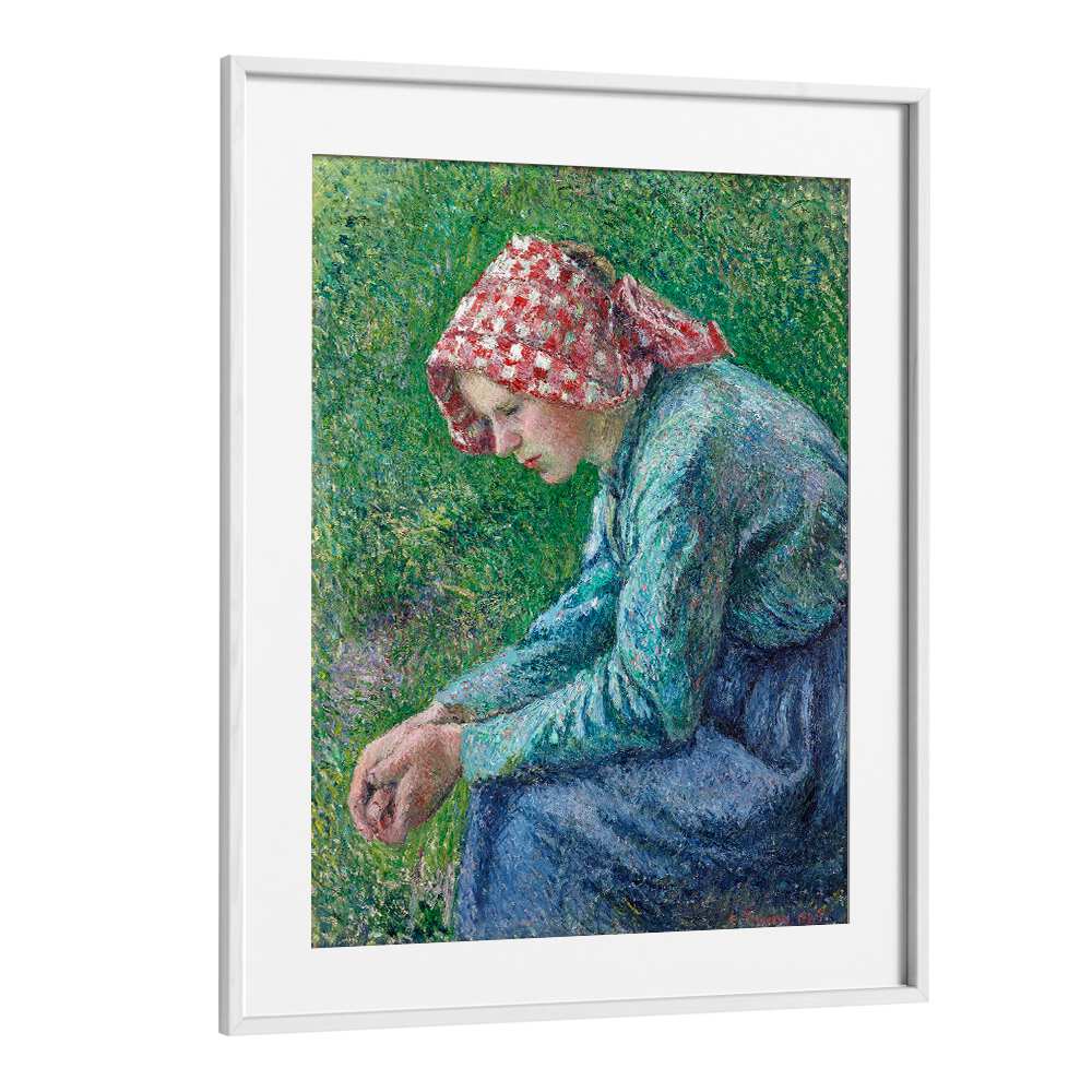 A SEATED PEASANT WOMAN (1885) , VINTAGE PAINTINGS