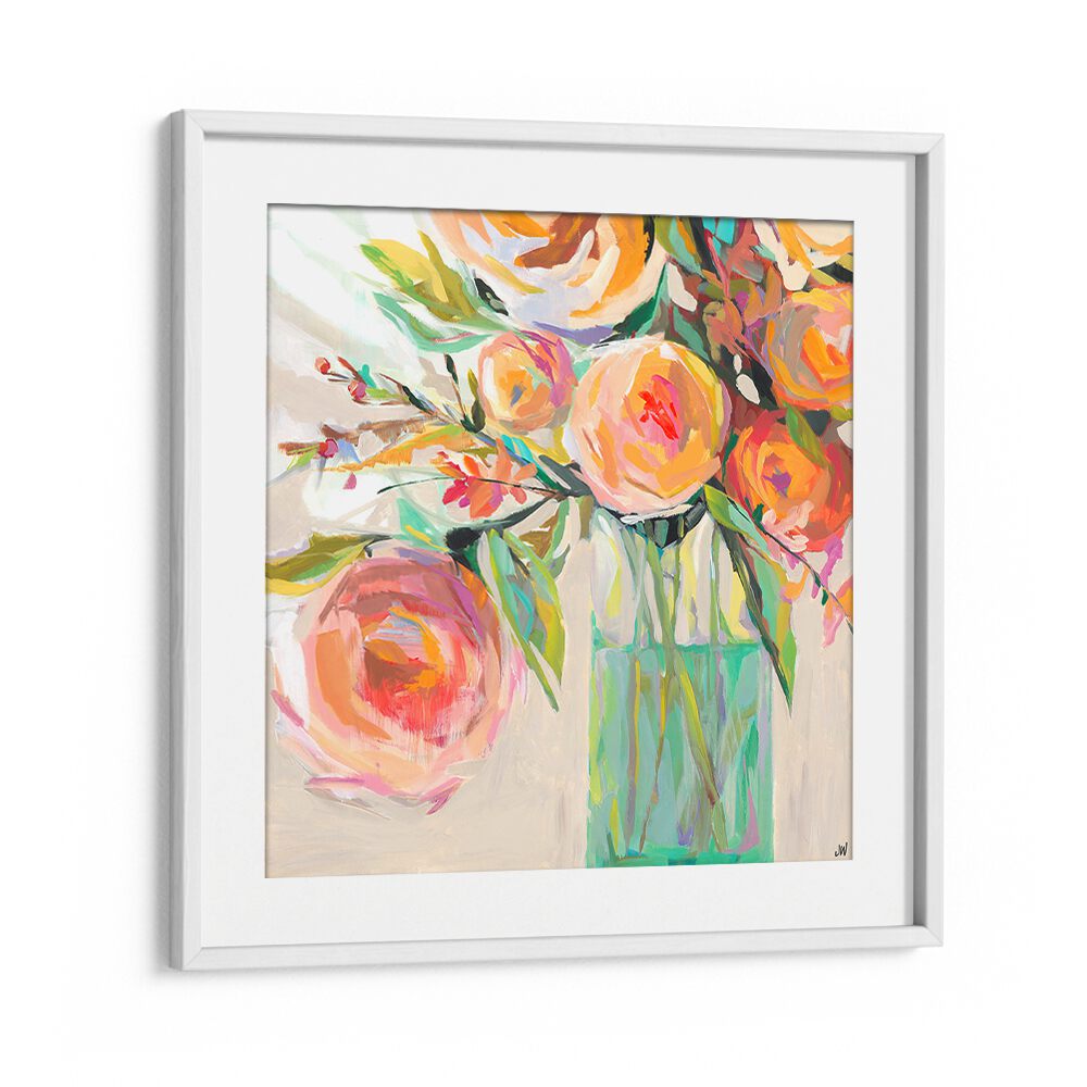 Vibrant KELLY S BOUQUET, FLORAL FLOWER PAINTINGS enhance any room with beautiful abstract floral art.