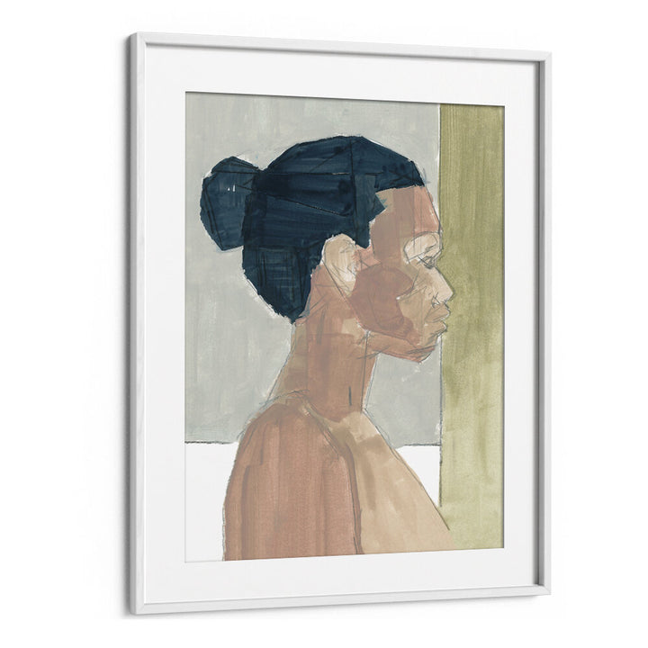 FEMALE PORTRAIT III, PORTRAITS showcases a stunning side profile illustration capturing feminine beauty and emotion.