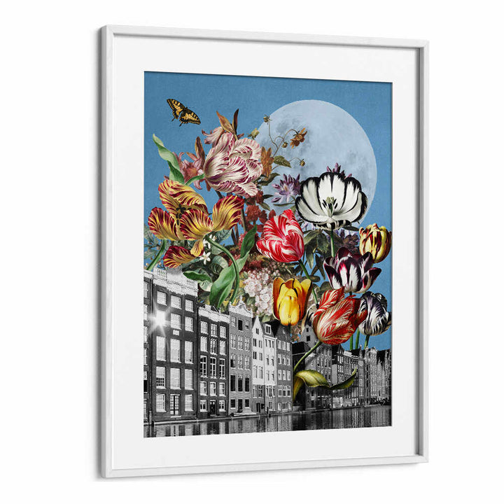 TULIPS AND BUTTERFLIES , SURREAL ART PRINTS