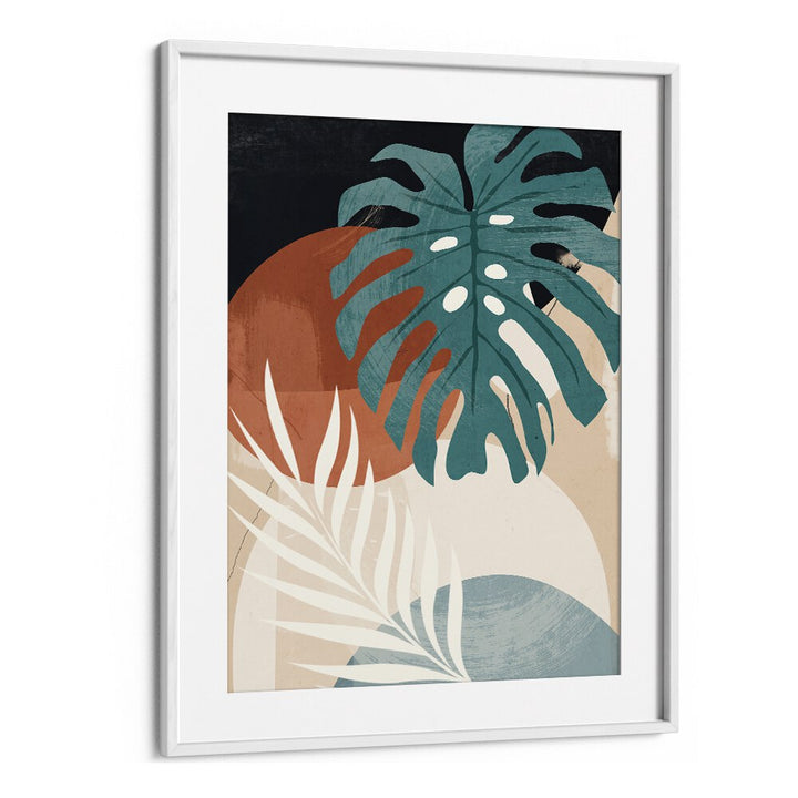 ABSTRACT ART TROPICAL LEAVES IV , BOHO ART PAINTINGS