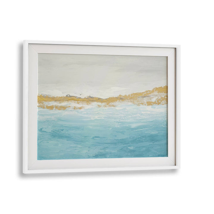 ABSTRACT BLUE GOLD SEASCAPE