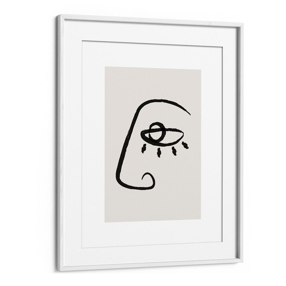 ABSTRACT FACE II , LINE ART PAINTINGS