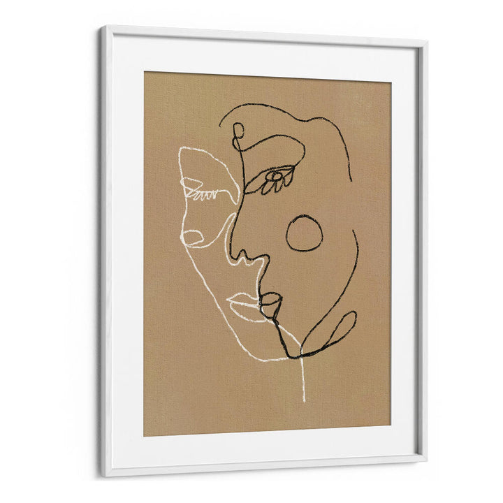 ABSTRACT FACES , LINE ART PAINTINGS