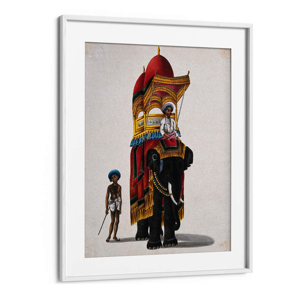 AN ELEPHANT CARRYING A HOWDAH