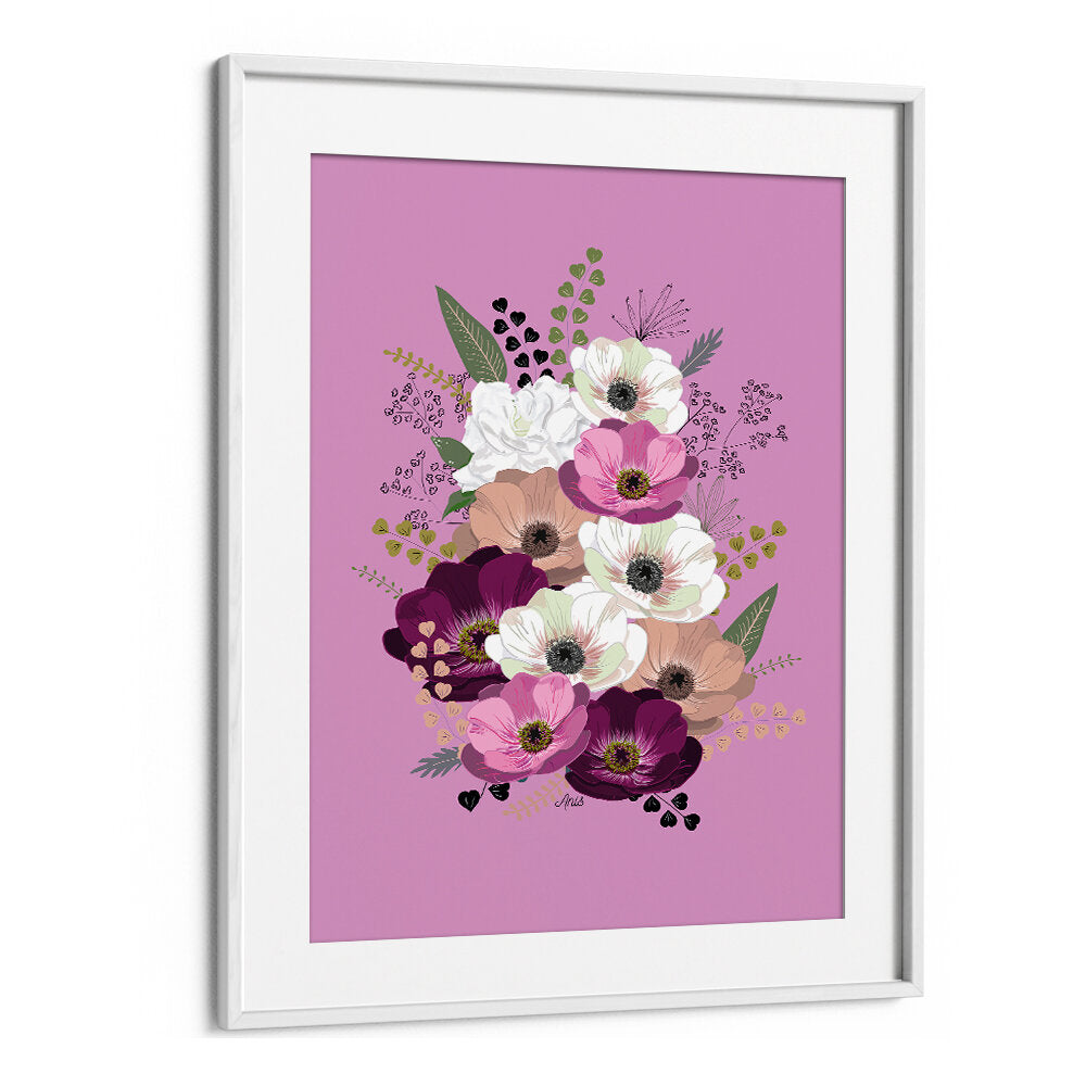 ANEMONES FLORAL BOUQUET PURPLE