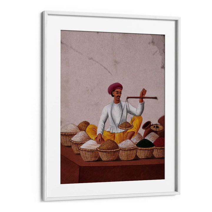A SHOPKEEPER WEIGHING PULSES