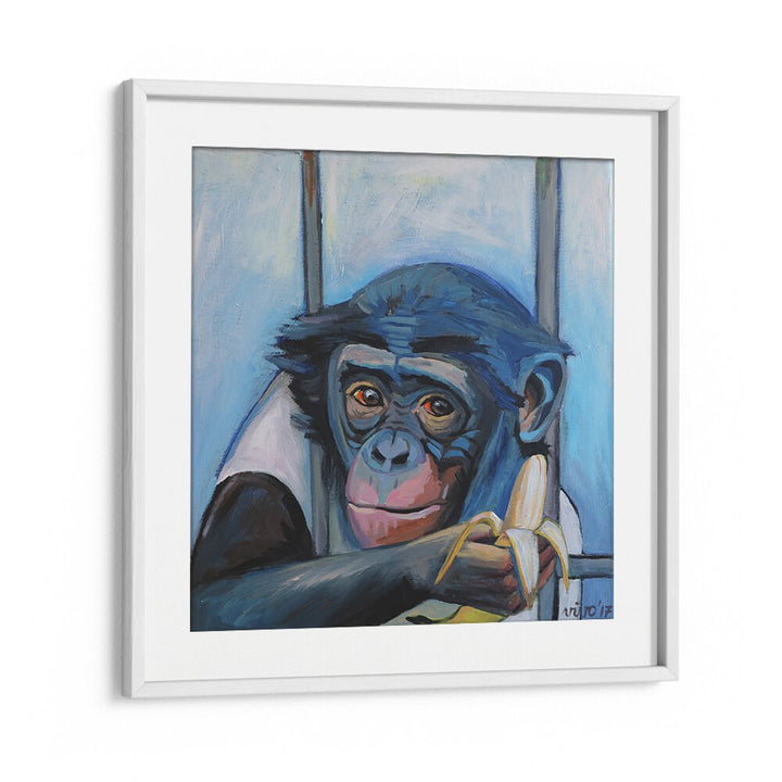 Colorful BANANA CONTEMPLATION II, COMIC POSTERS showcase abstract art that enlivens any wall space beautifully.