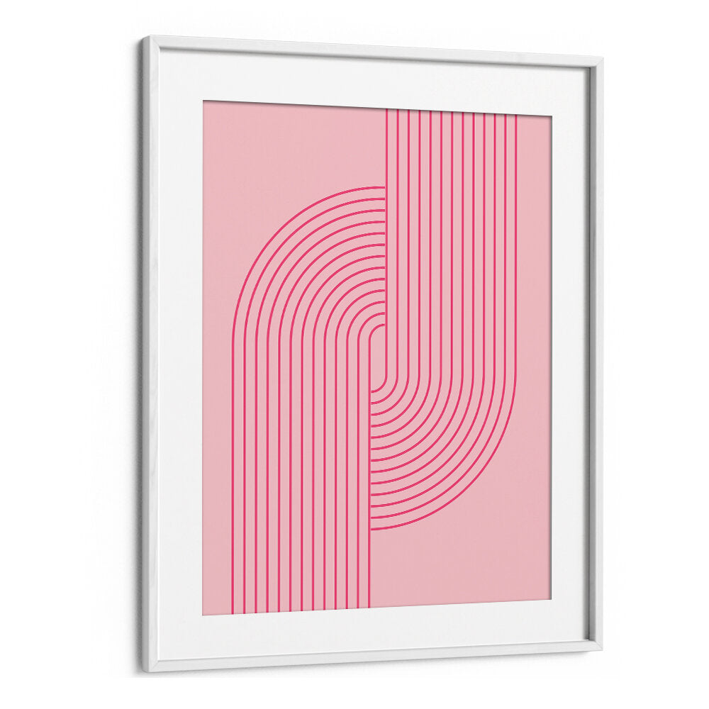 BAUHAUS BOHO PINK V , BOHO ART PAINTINGS