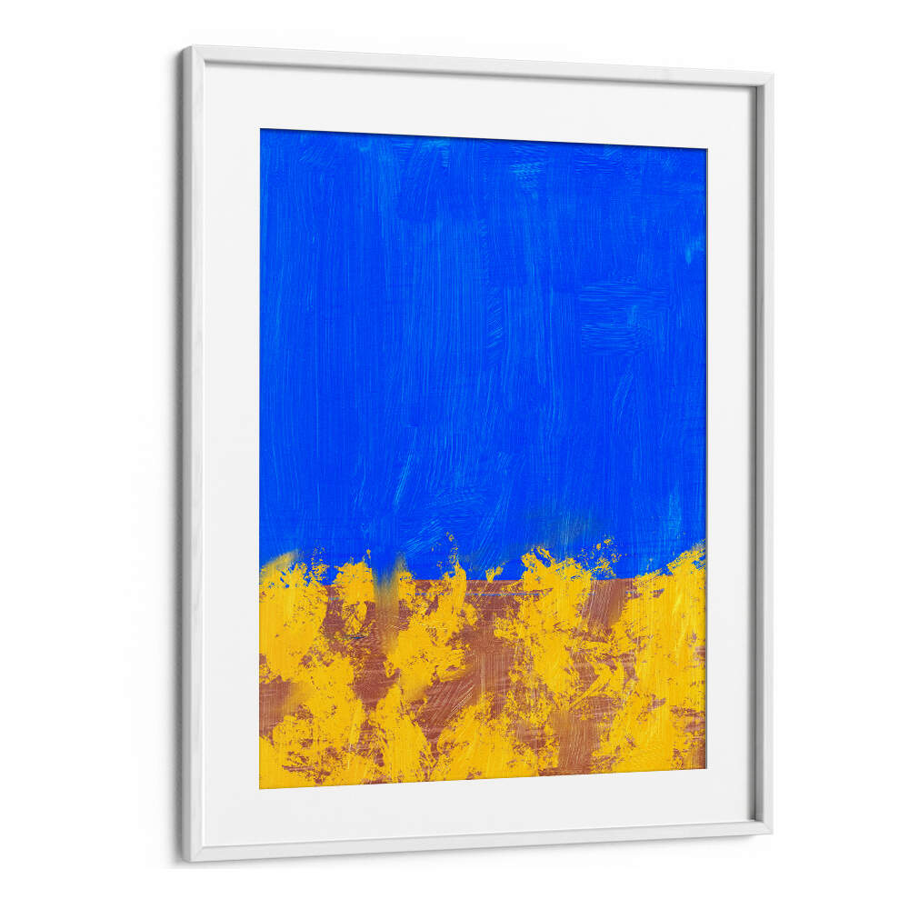 BLUE & YELLOW BRUSHSTROKES , ABSTRACT PAINTINGS