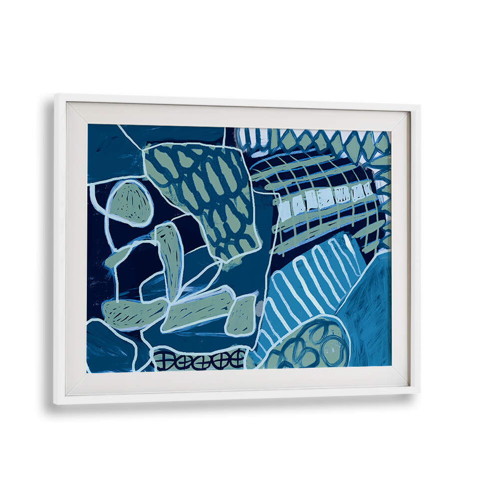 BLUE ABSTRACT A PLACE IN TIME , ABSTRACT PAINTINGS