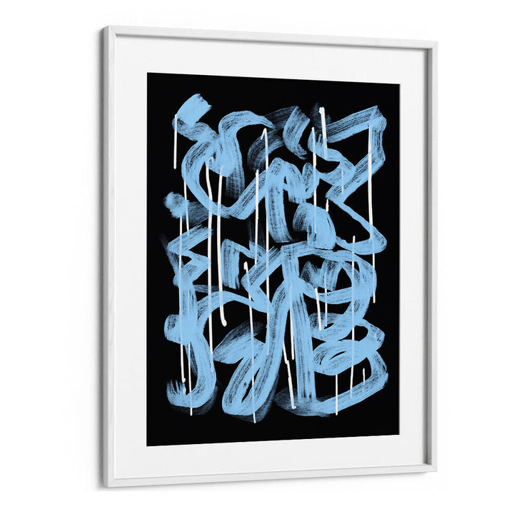 BLUE ABSTRACT CALLIGRAPHY , ABSTRACT PAINTINGS