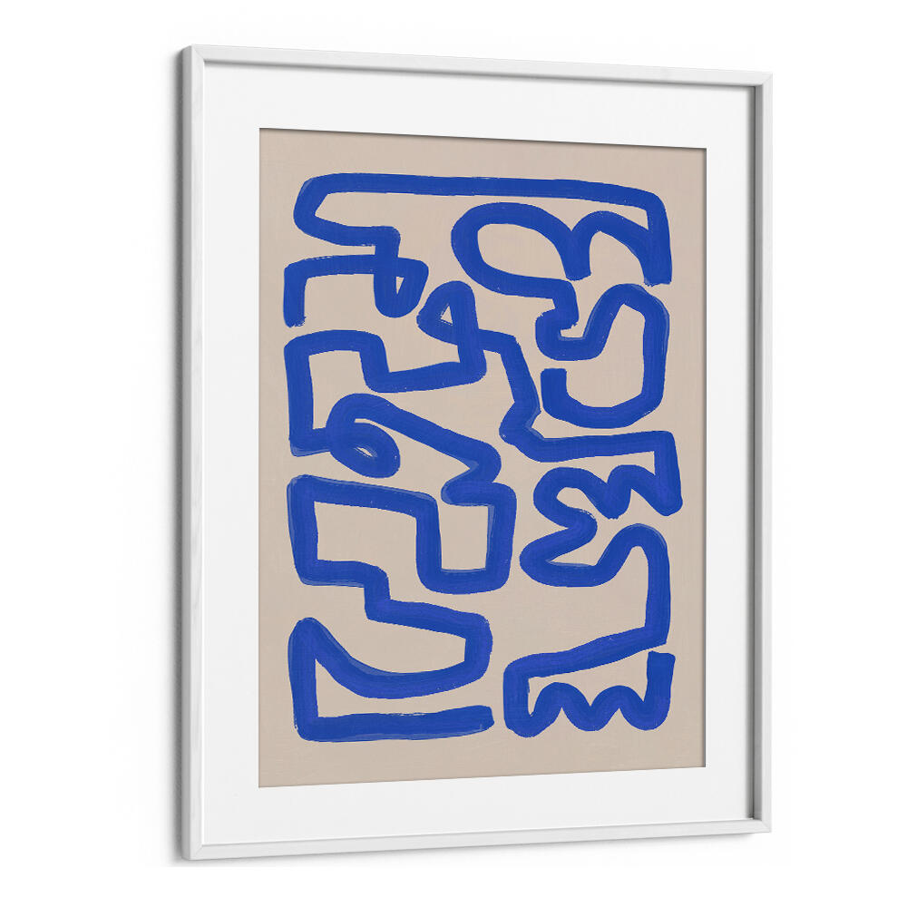 BOLD BLUE LINES , LINE ART PAINTINGS