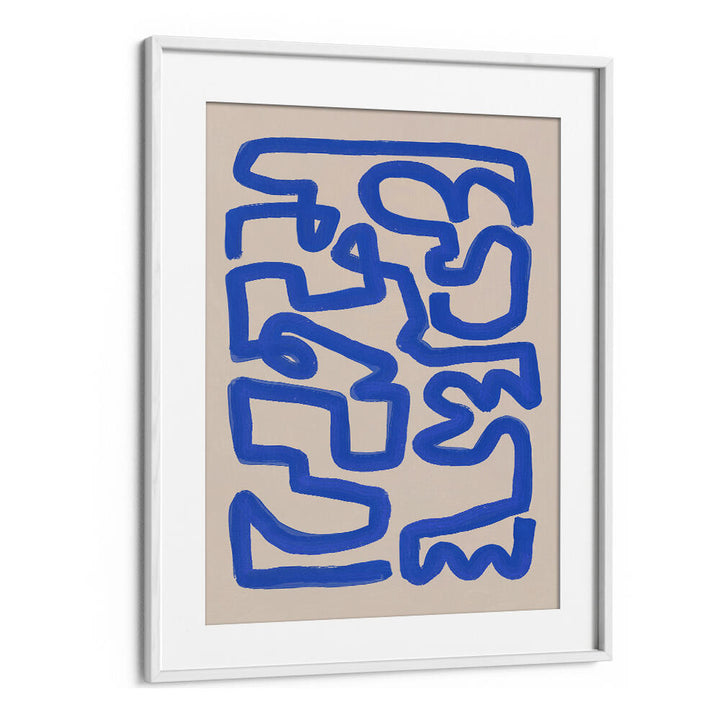 BOLD BLUE LINES , LINE ART PAINTINGS