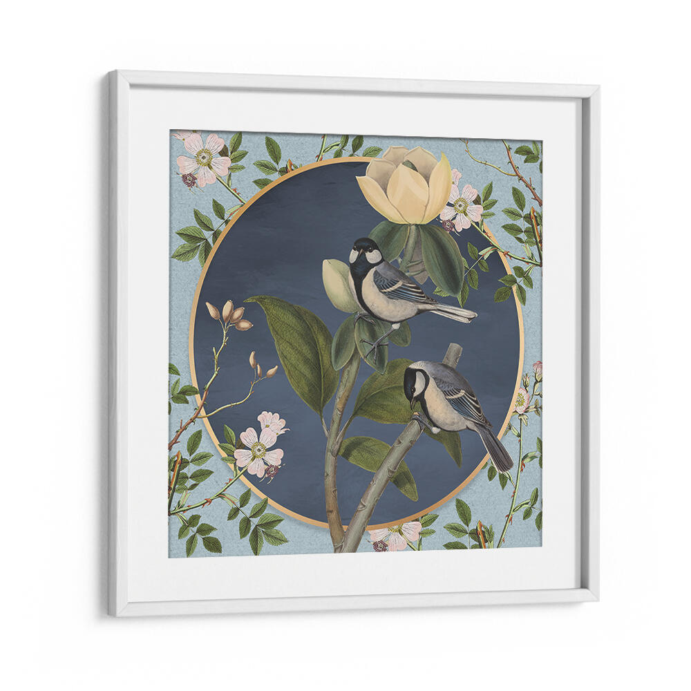 BOTANICAL COLLAGE WITH BIRDS