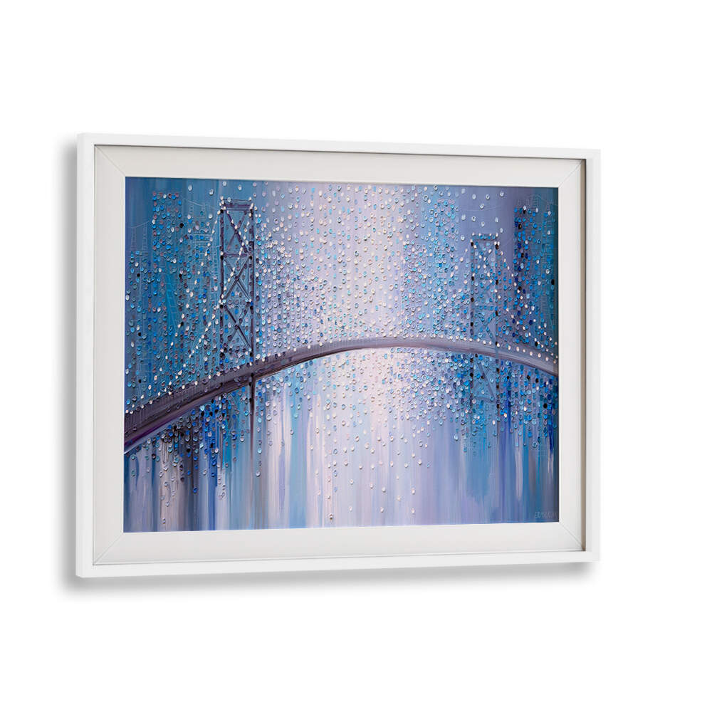 BRIDGE IN THE MIST , MODERN IMPRESSIONISM PAINTINGS