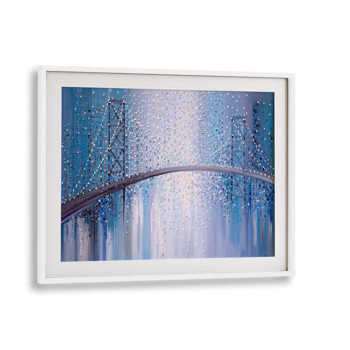 BRIDGE IN THE MIST , MODERN IMPRESSIONISM PAINTINGS