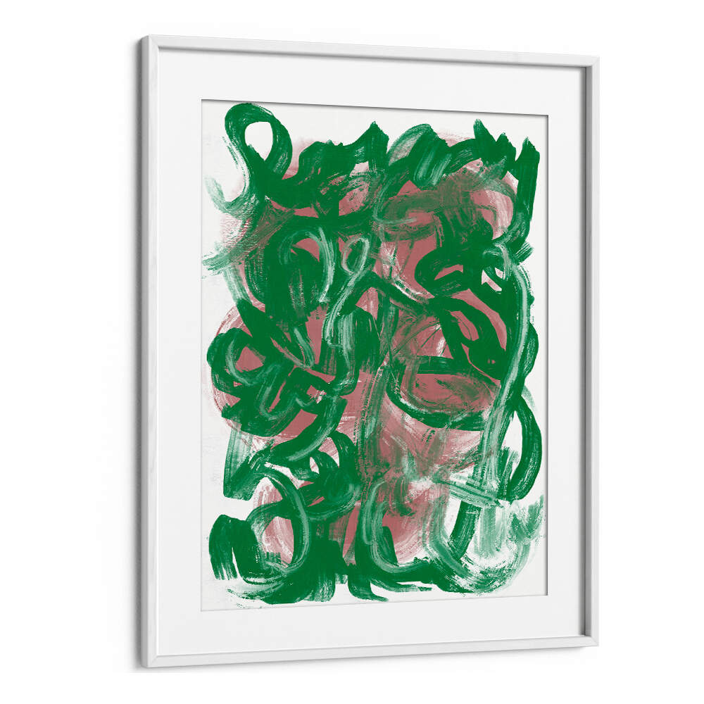 CHAOS GREEN LARGE, ABSTRACT PAINTINGS