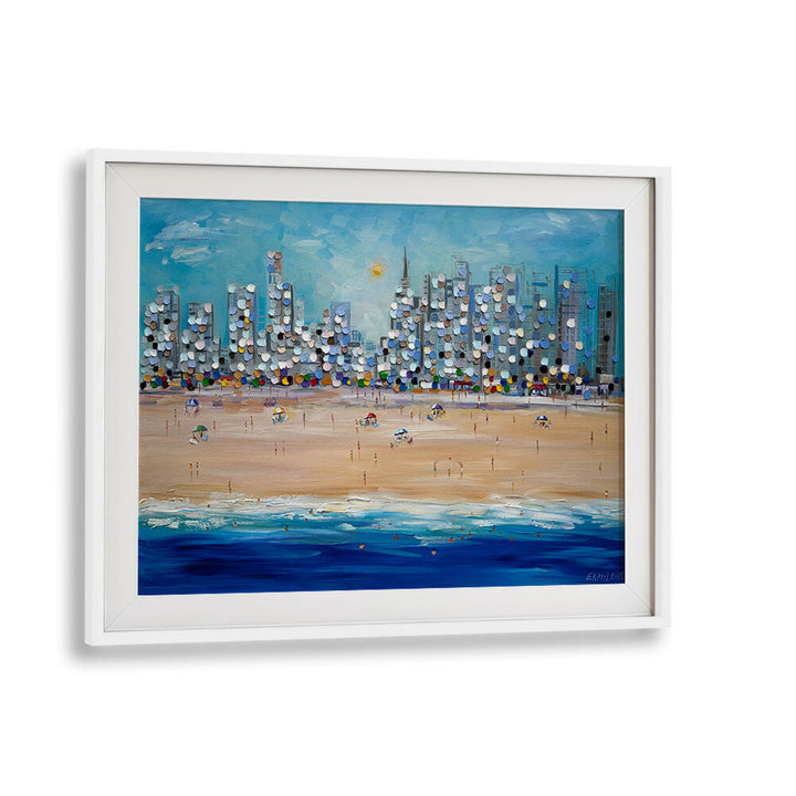 CITY BEACH , MODERN IMPRESSIONISM PAINTINGS
