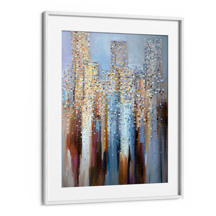 CITY IN THE CLOUDS , MODERN IMPRESSIONISM PAINTINGS