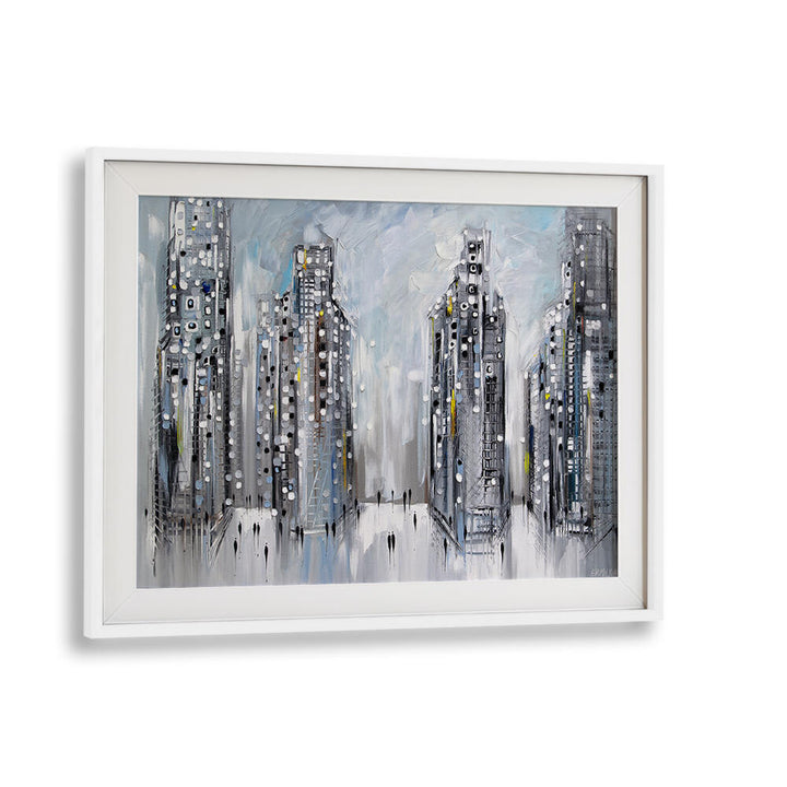 CITY STREET SCENE , MODERN IMPRESSIONISM PAINTINGS