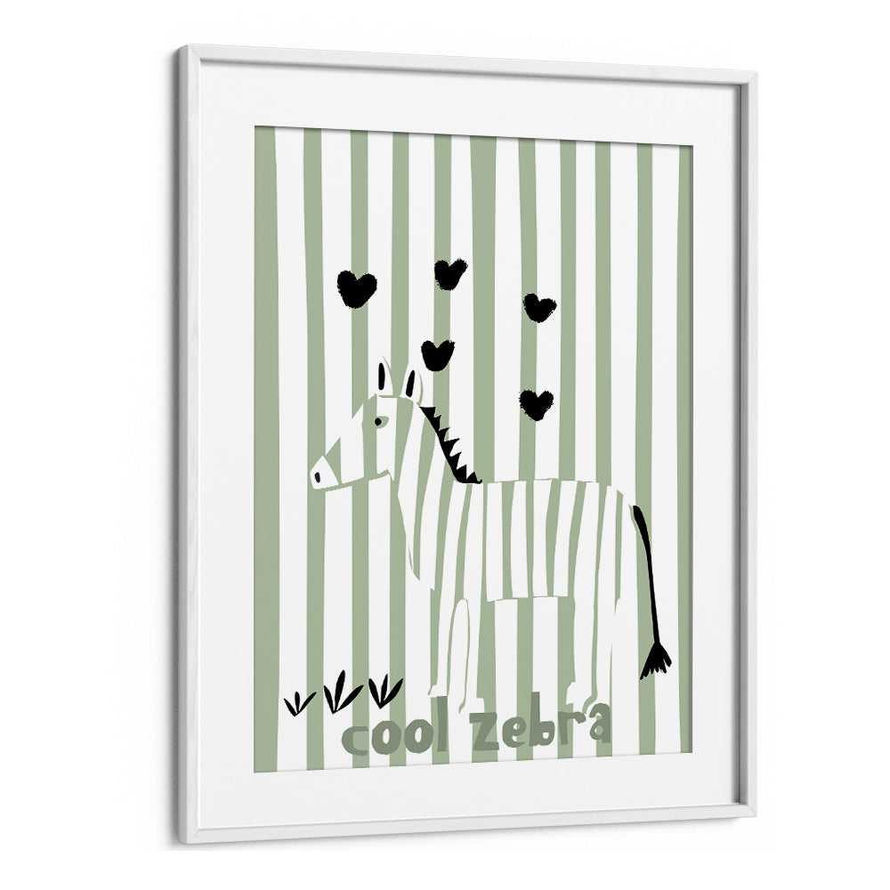 COOL ZEBRA WITH HEARTS