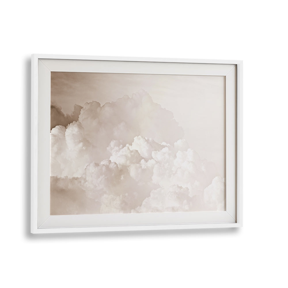 Soft beige clouds blend beautifully in the COTTON CANDY CLOUDS BEIGE, ABSTRACT PAINTINGS, enhancing any contemporary space.