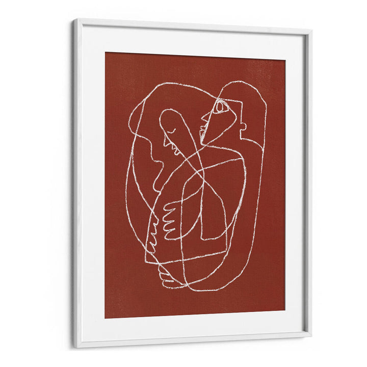 COUPLE HUGGING , LINE ART PAINTINGS