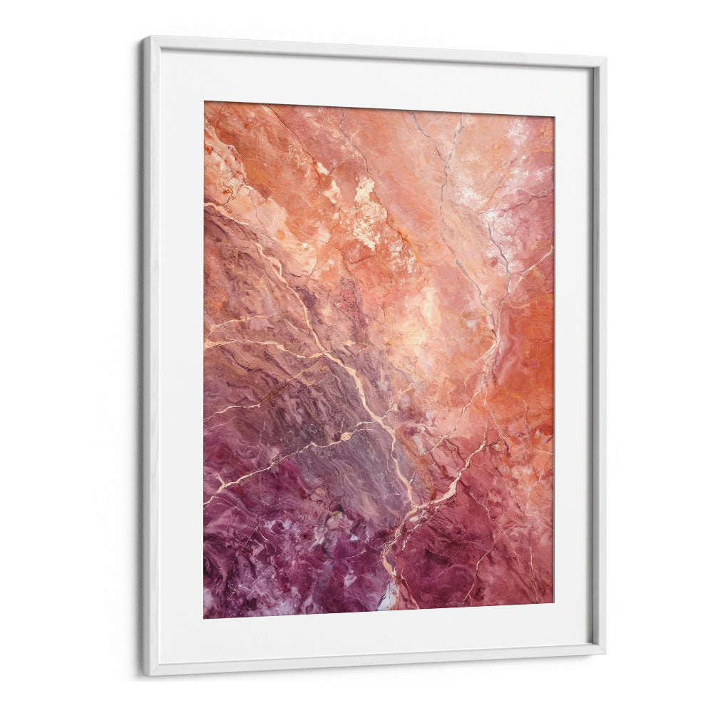 Stunning CRIMSON EARTH VEINS, ABSTRACT PAINTINGS showcasing rich tones and textures for elegant home decor.