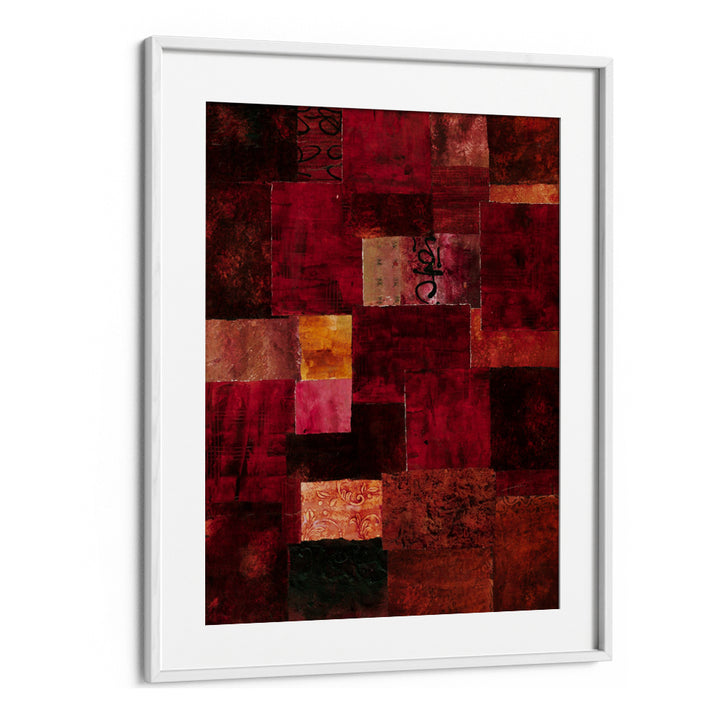 CRIMSON PATCHWORK ABSTRACT