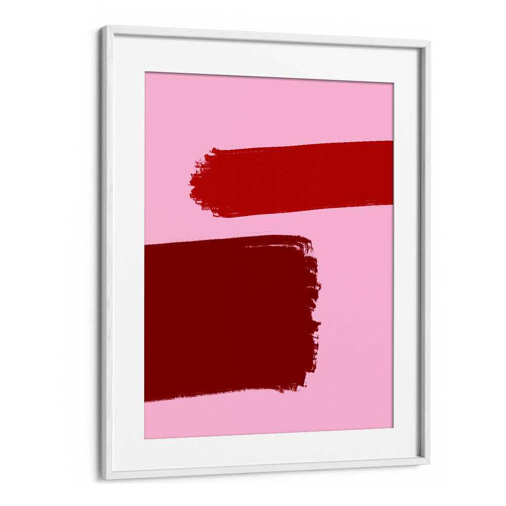 CRIMSON STROKES , ABSTRACT PAINTINGS